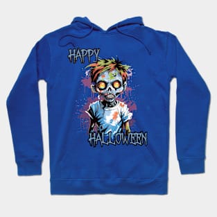 Spooky Zombie Boy Happy Halloween Hoodie